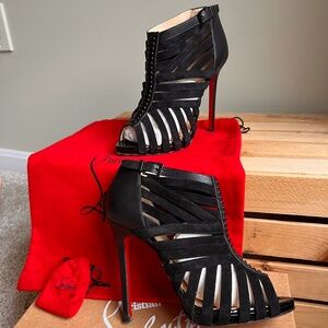 Christian Louboutin bootie heels - authentic neiman Marcus - size 38